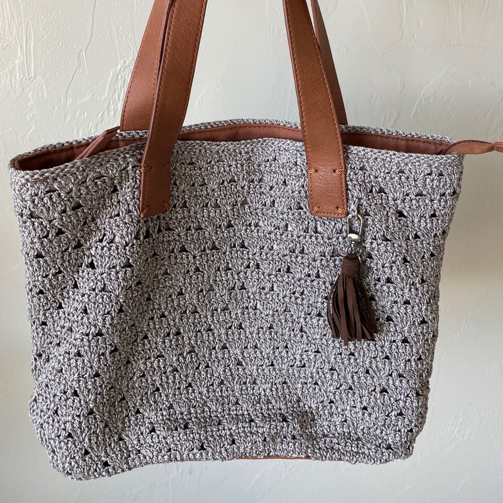 The Sak Handbag Grey color Bohemian style.